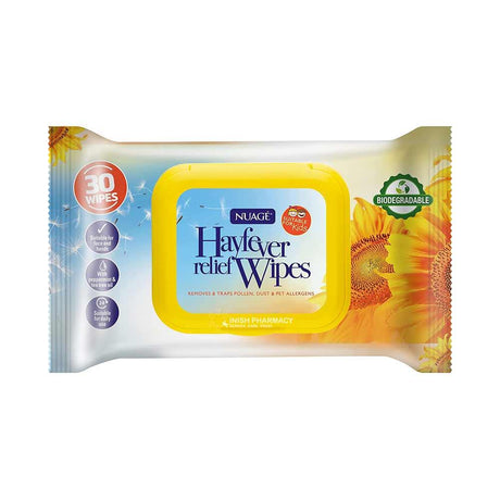 Nuage Hayfever Relief Wipes 30 Pack – provides targeted hayfever and allergy relief