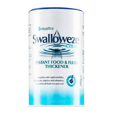 Swalloweze Clear Instant Food and Liquid Thickener 165g – to support everyday health and wellbeing