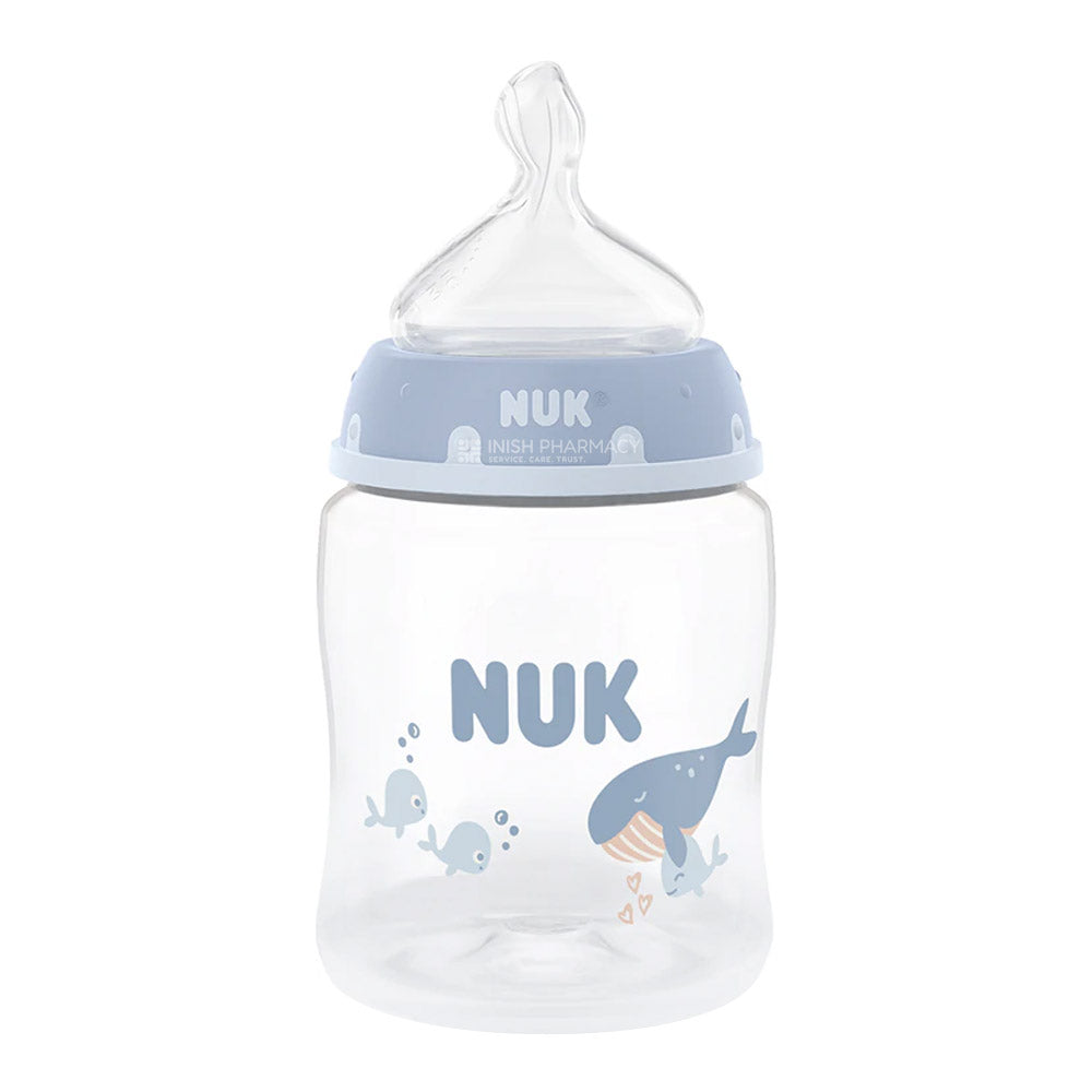 NUK First Choice Bottle 0m+ 150ml Whale/Blue