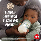 NUK For Nature Silicone Feeding Bottle 0+Months S Flow Green 150ml