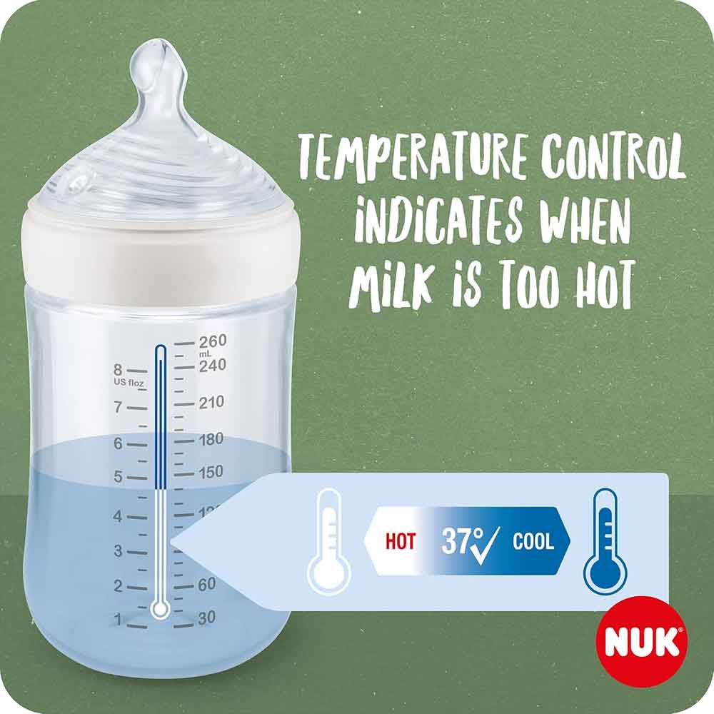 NUK For Nature Silicone Feeding Bottle 0+Months S Flow Green 150ml