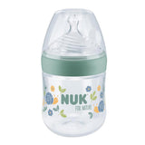 NUK For Nature Silicone Feeding Bottle 0+Months S Flow Green 150ml