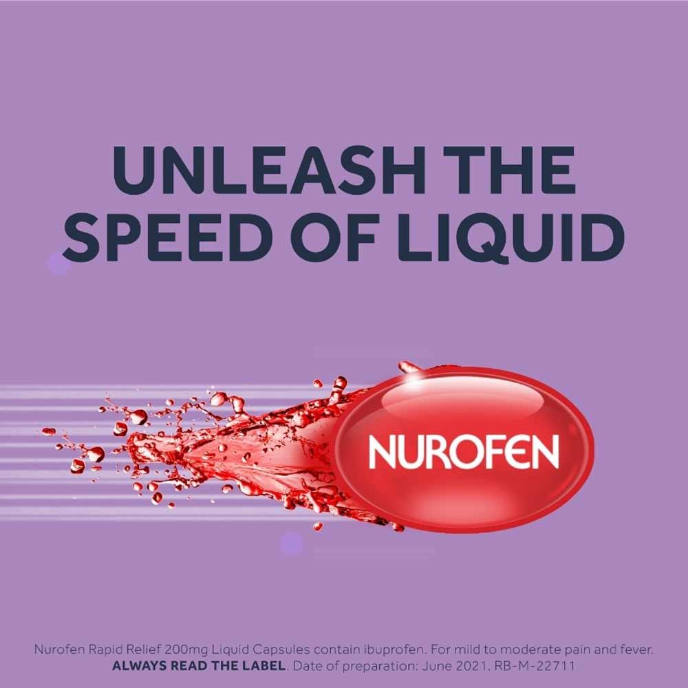 Nurofen Ibuprofen Rapid Relief Max Strength 400mg - 20 Capsules