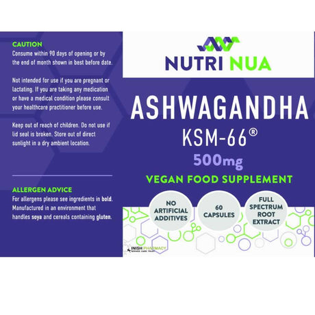 Nutri Nua Ashwagandha KSM-66 500mg 60 Capsules