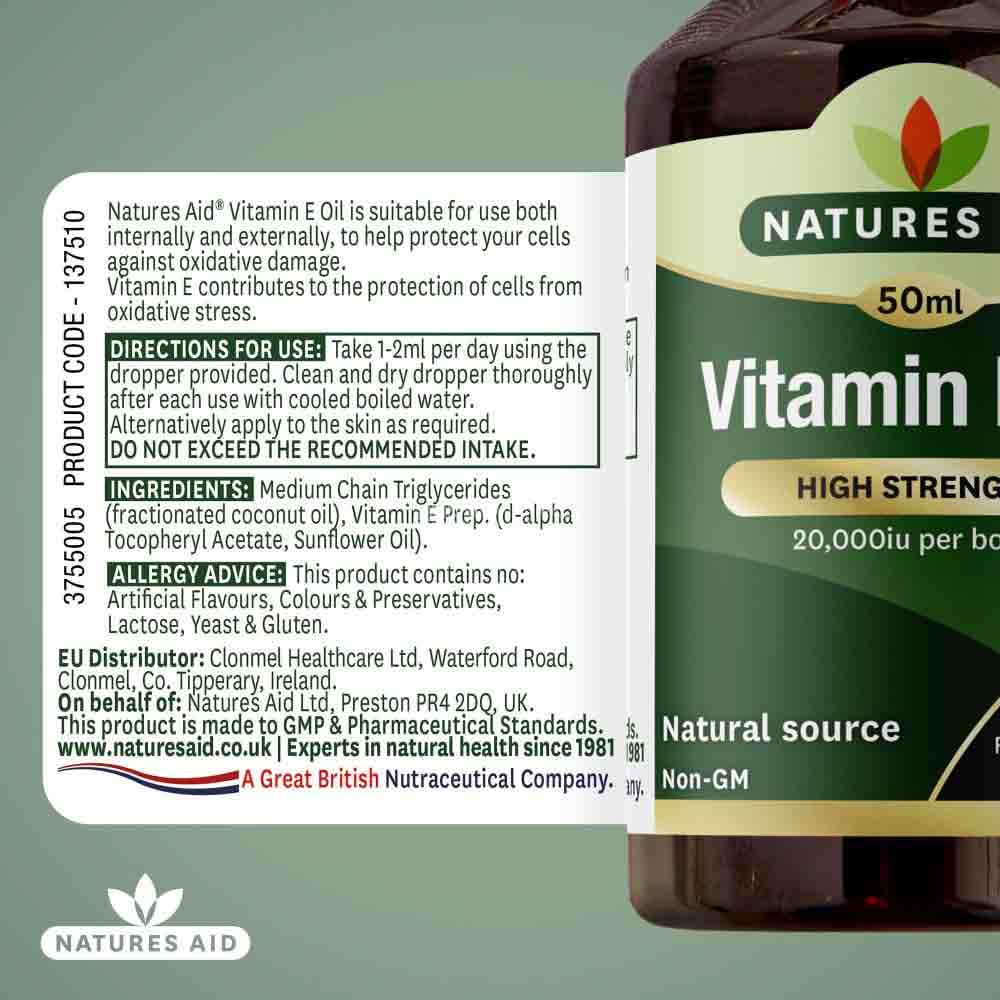 Natures Aid Vitamin E 20,000iu 50ml
