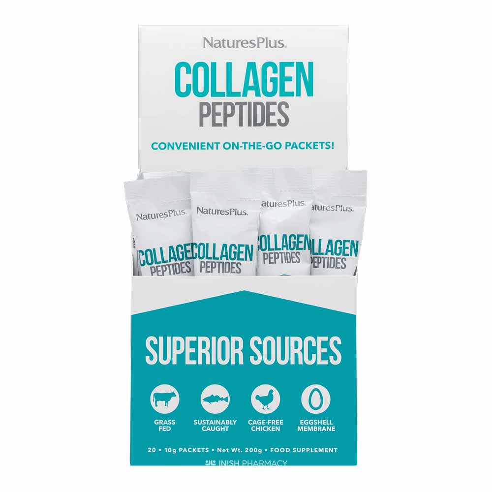 Natures Plus Collagen Peptides Powder Stick Pack 20 – collagen for skin elasticity and joint support