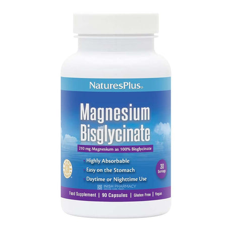 Natures Plus Magnesium Glycinate 90 Capsules – magnesium to support muscle function and reduce tiredness