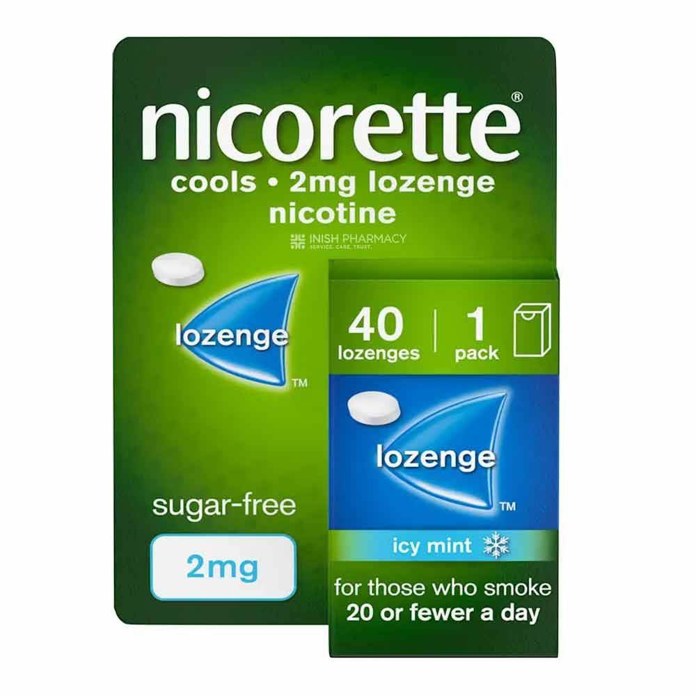 Nicorette Cools 2mg Lozenge 40 Pack – nicotine replacement to ease cravings when quitting smoking