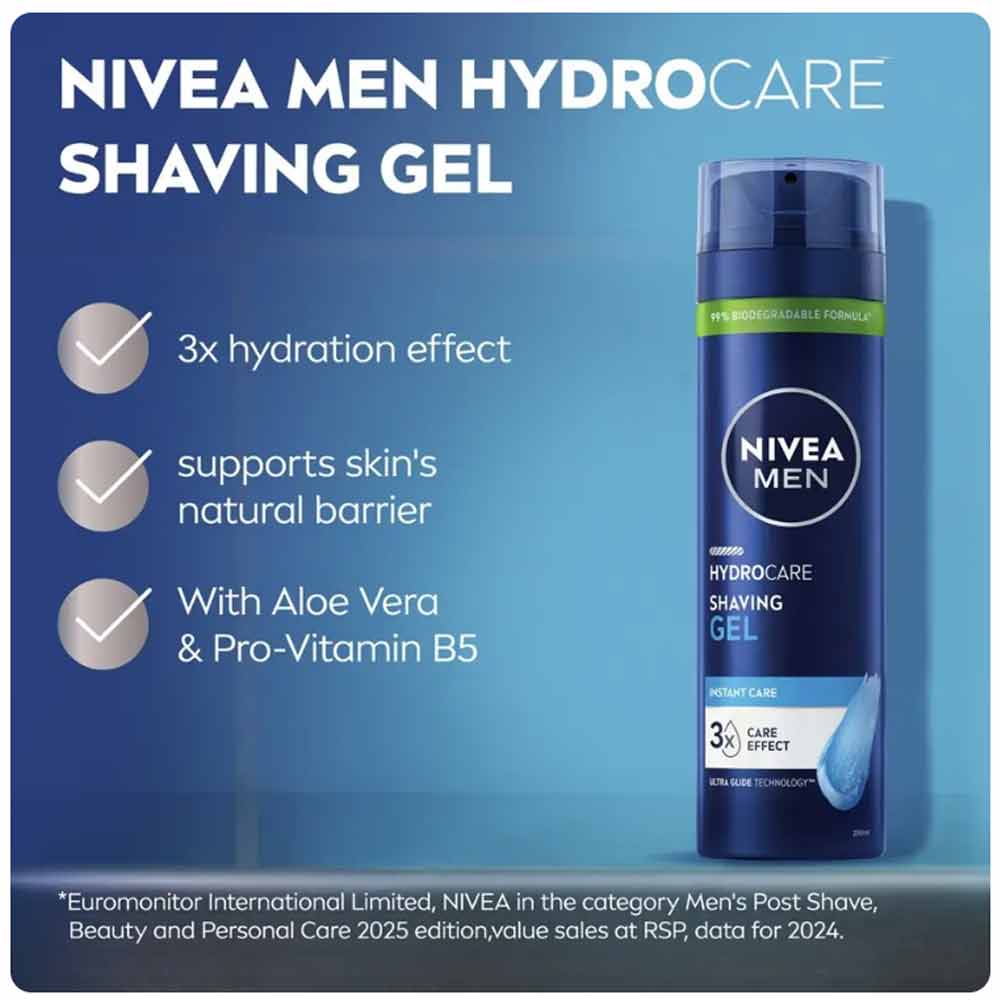 Nivea Men Hydrocare Shaving Gel 200ml