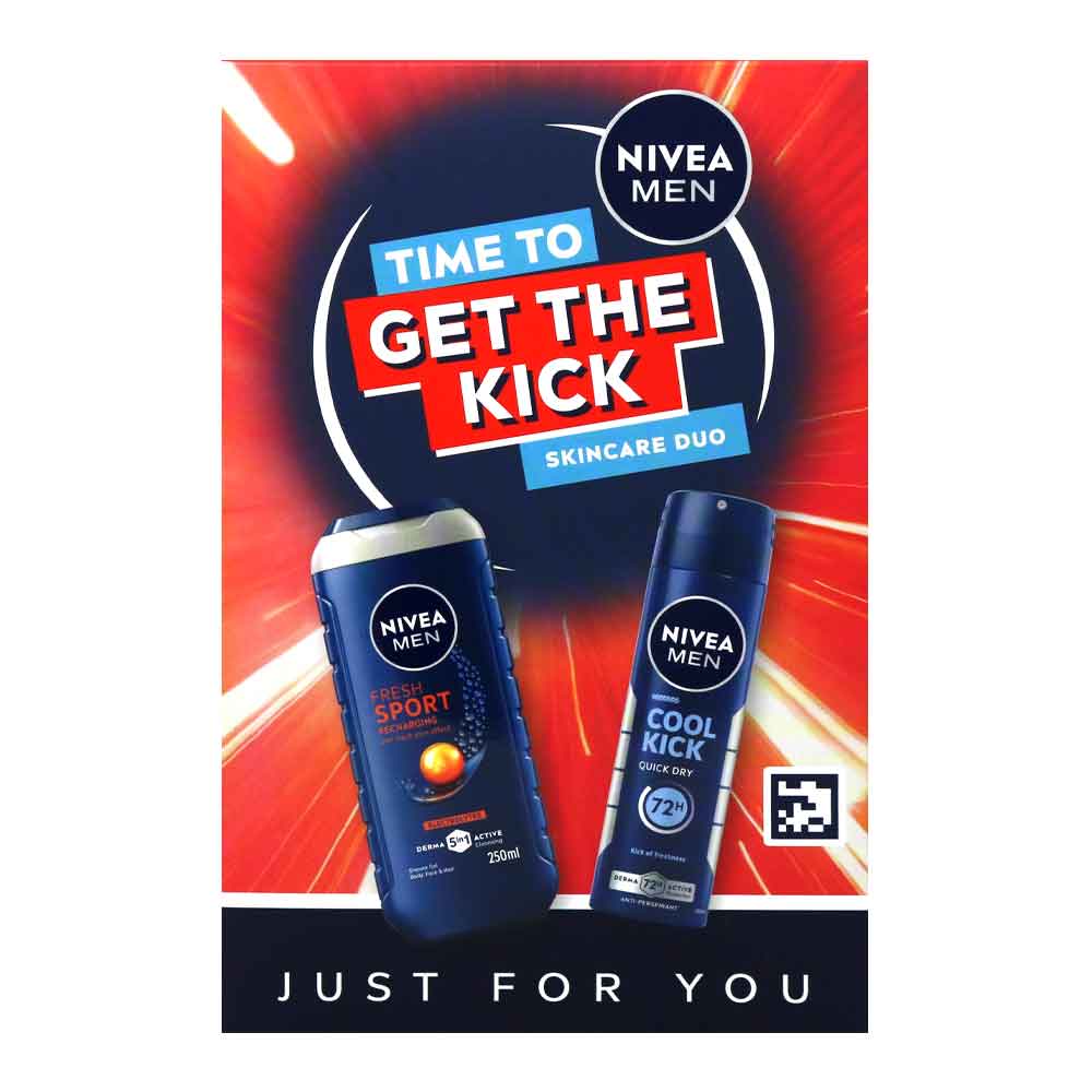 Nivea Time To Get The Kick 2 Piece Giftset
