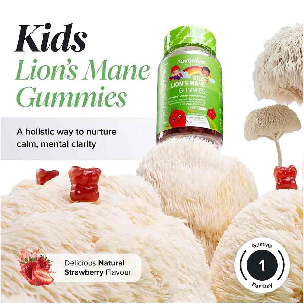 Novomins Nutrition Kids Lion's Mane Gummies 30 Pack