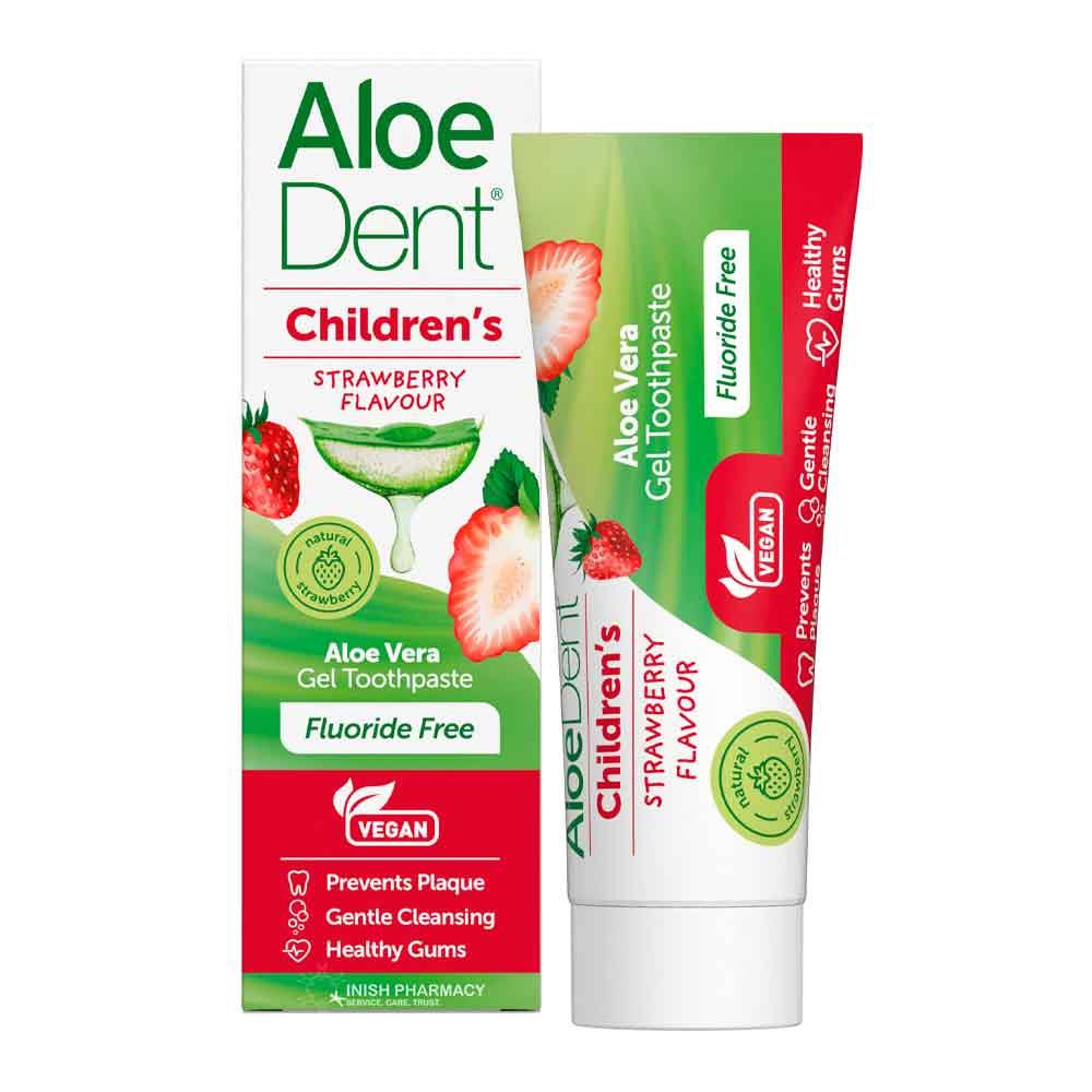 Optima Aloe Dent Children's Strawberry Flavour Toothpaste 50ml