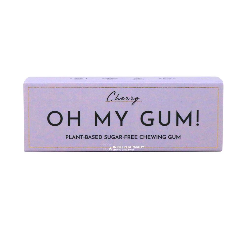 Oh My Gum! Cherry Flavoured Plant Based Chewing Gum 10 Pieces