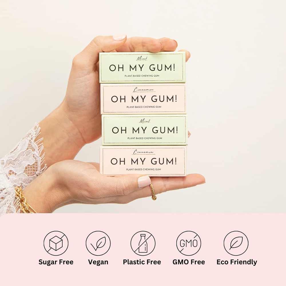 Oh My Gum! Mint Flavoured Plant Based Chewing Gum 10 Pieces