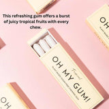 Oh My Gum! Tropical Flavoured Plant Based Chewing Gum 10 Pieces