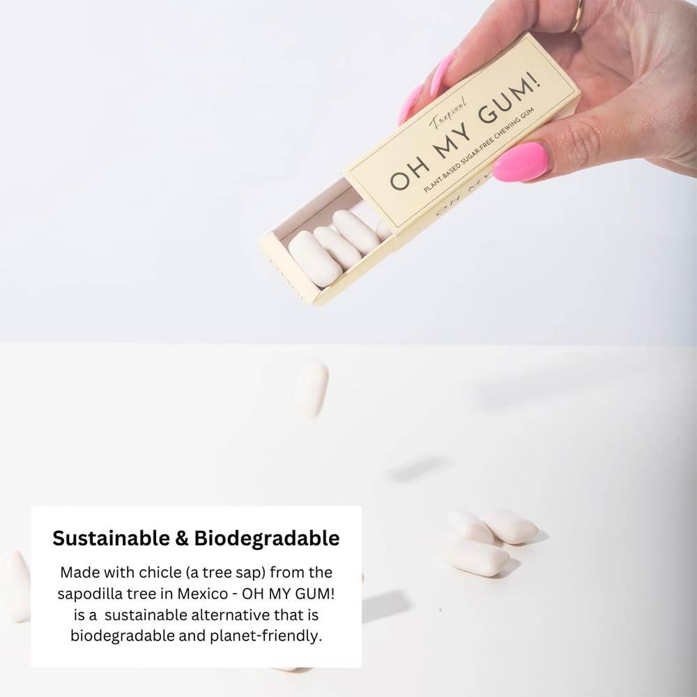 Oh My Gum! Tropical Flavoured Plant Based Chewing Gum 10 Pieces