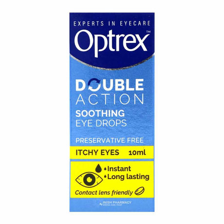Optrex Double Action Drops for Itchy & Watery Eyes 10ml – soothes and relieves itchy, watery allergy eyes