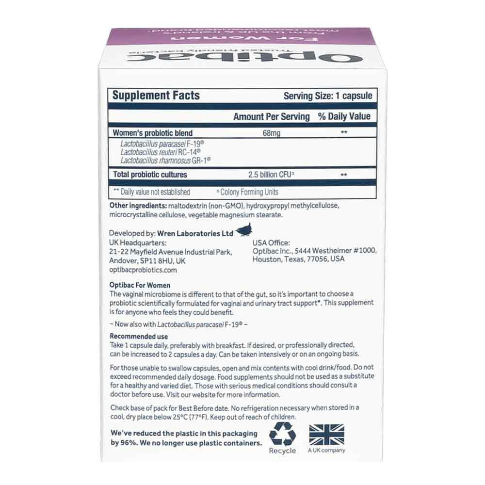 OptiBac Probiotics For Women 30 Capsules