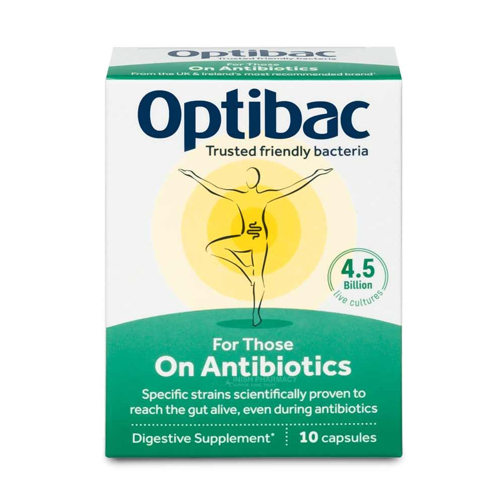 OptiBac Probiotics For Those On Antibiotics 10 Capsules
