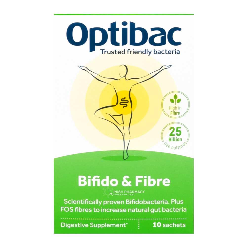 Optibac Probiotics 25 Billion Bifidobacteria & Fibre 10 Sachets
