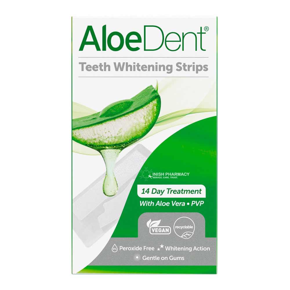 Optima Aloe Dent Teeth Whitening Strips 14 Day Treatment – whitens teeth for a brighter smile
