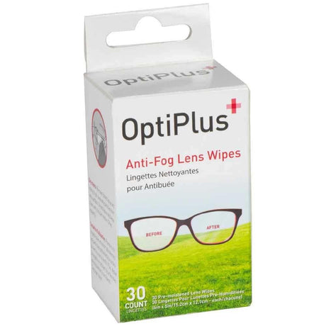 OptiPlus Anti-Fog Lens Wipes 30 Pack – for everyday health and wellbeing