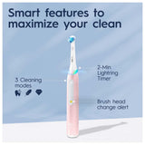 Oral-B iO3 Blush Pink Electric Toothbrush +Travel Case