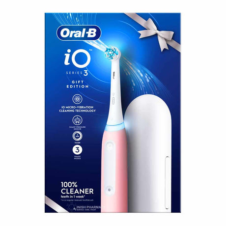 Oral-B iO3 Blush Pink Electric Toothbrush +Travel Case from Oral B