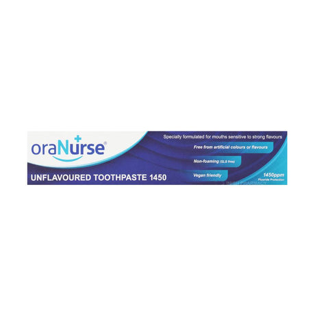 Oranurse Unflavoured Toothpaste Original 50ml – cleans teeth and supports oral health