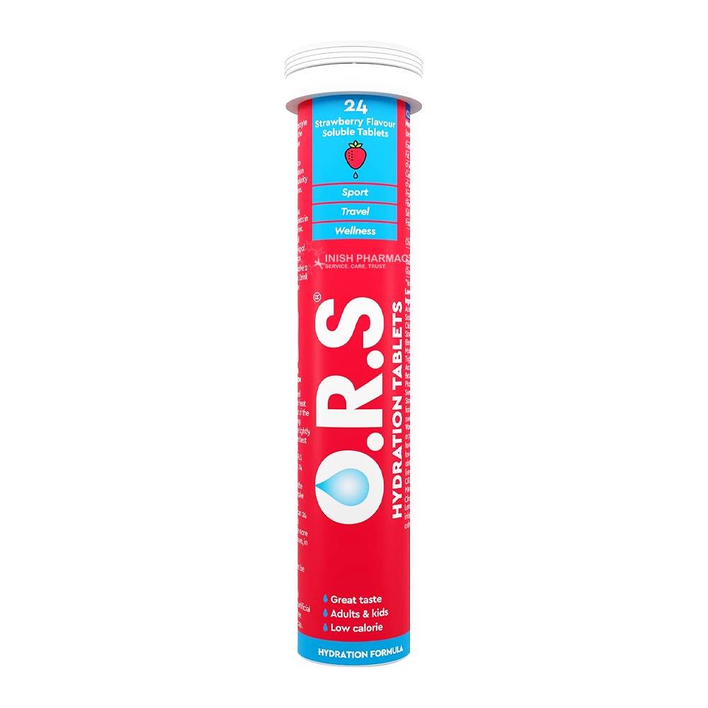 O.R.S. Hydration Tablets Strawberry Flavour 24 Pack