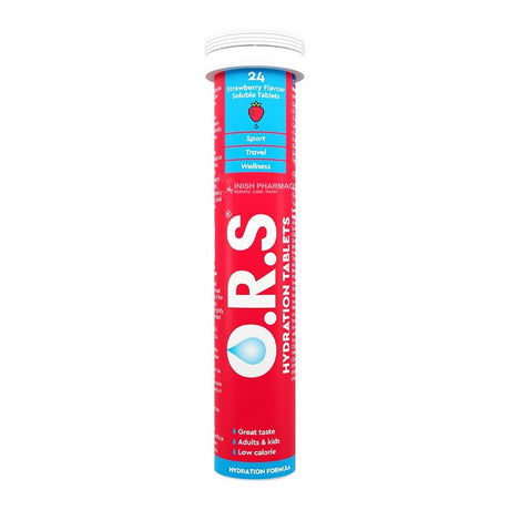 O.R.S. Hydration Tablets Strawberry Flavour 24 Pack – to support everyday health and wellbeing