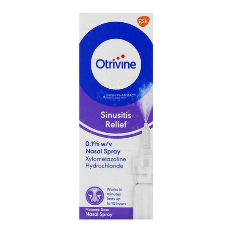 Otrivine Adult Measured Dose Sinusitis Nasal Spray 10ml – relieves nasal congestion and sinus pressure