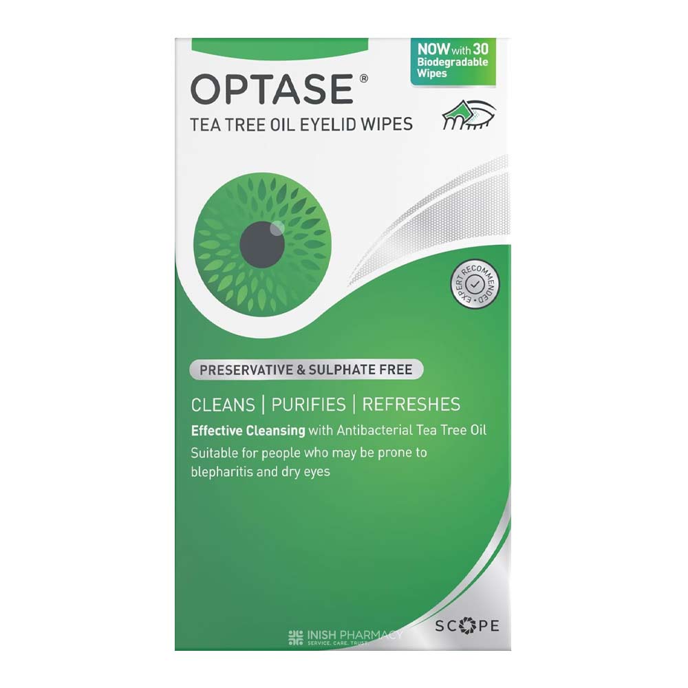 Optase TTO Lid Wipes 30 Pack