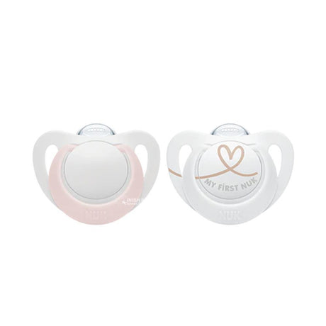 NUK Star Latex Soother Twin Pack 0-6Months – a gentle soother to comfort and soothe babies