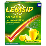 Lemsip Cold & Flu 500mg Hot Lemon