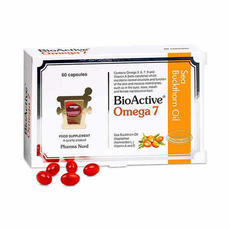 Omega 7 Sea Buckthorn Oil Capsules by Pharma Nord – omega fatty acids for heart and cognitive health