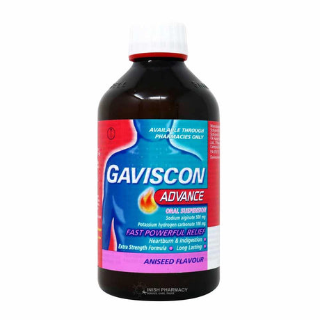 Gaviscon Advance Oral Suspension Aniseed Flavour – provides effective relief from acid reflux and heartburn