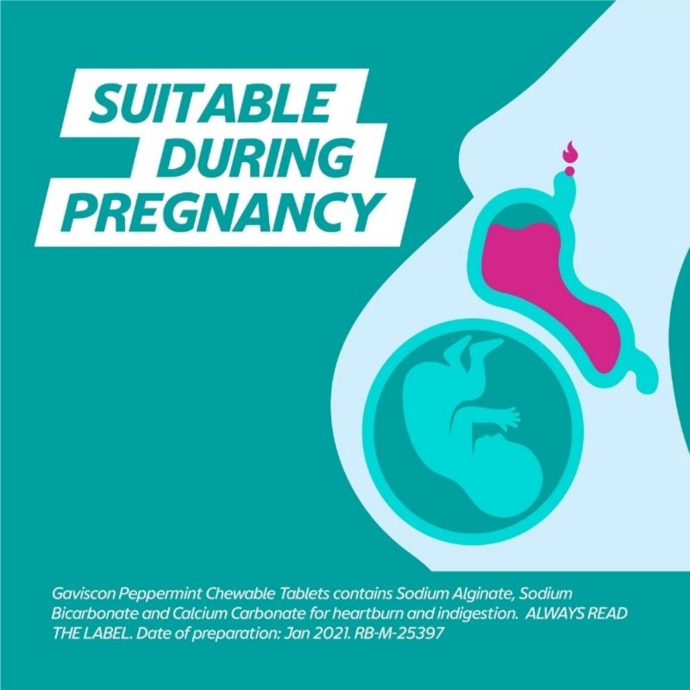 Gaviscon Chewable Tablets Peppermint 24 Pack