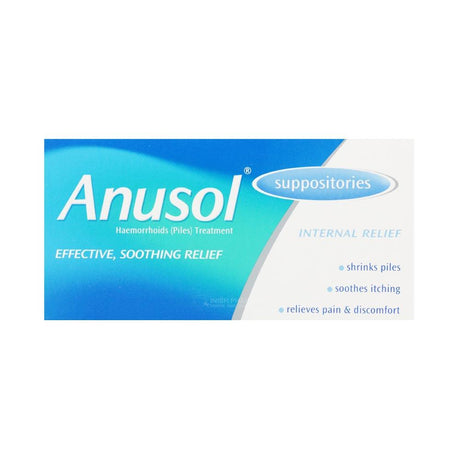 Anusol Suppositories – soothes and relieves haemorrhoid discomfort