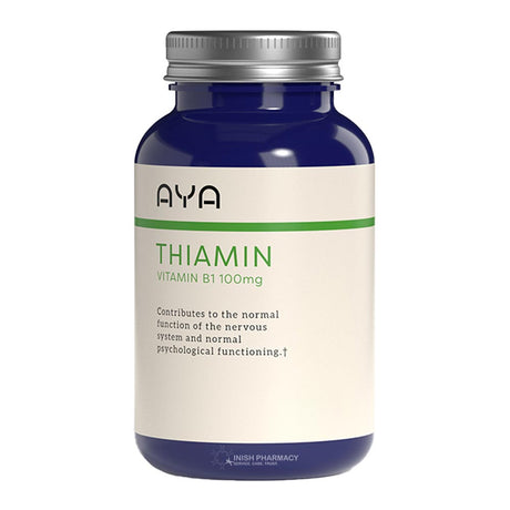 AYA Vitamin B1 Thiamin 100mg Tablets – vitamin B for energy and nervous system support