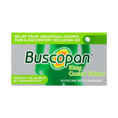 Buscopan 10mg Tablets – relieves stomach cramps and spasms