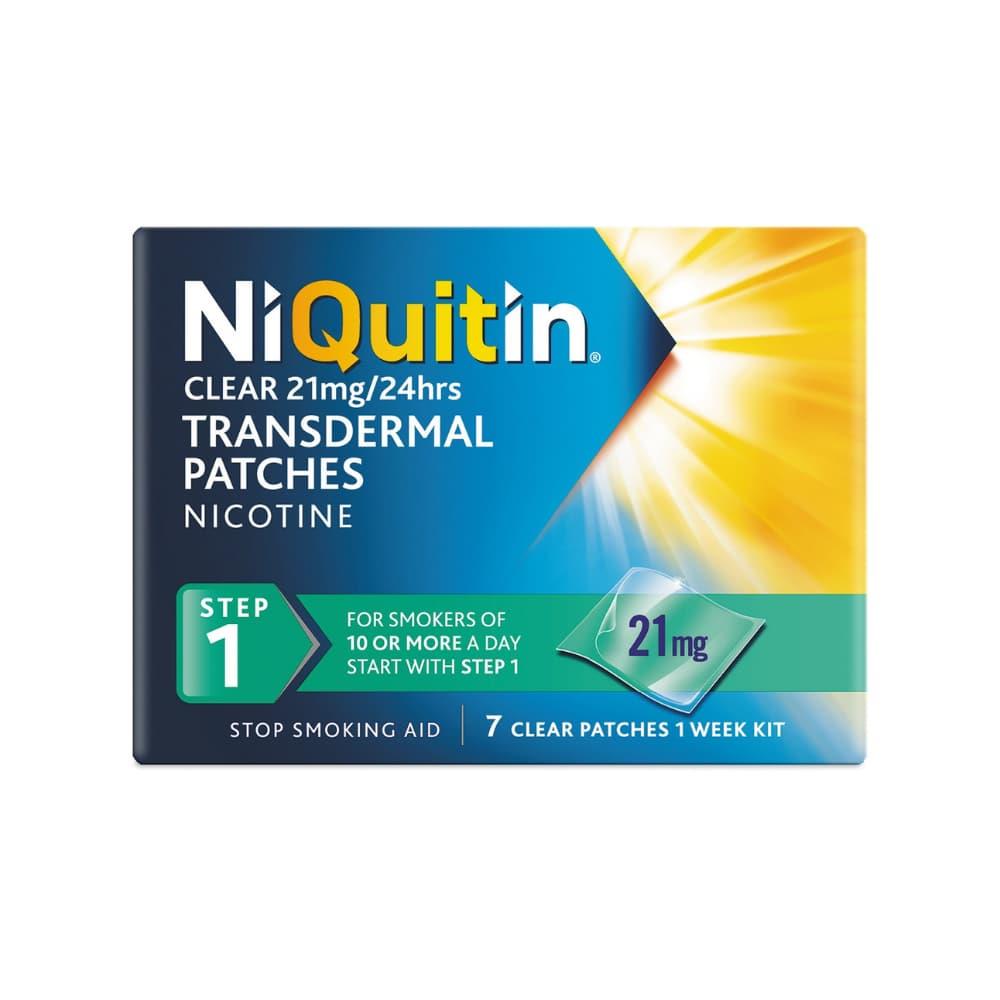NiQuitin Clear 21mg Nicotine Patches Step 1