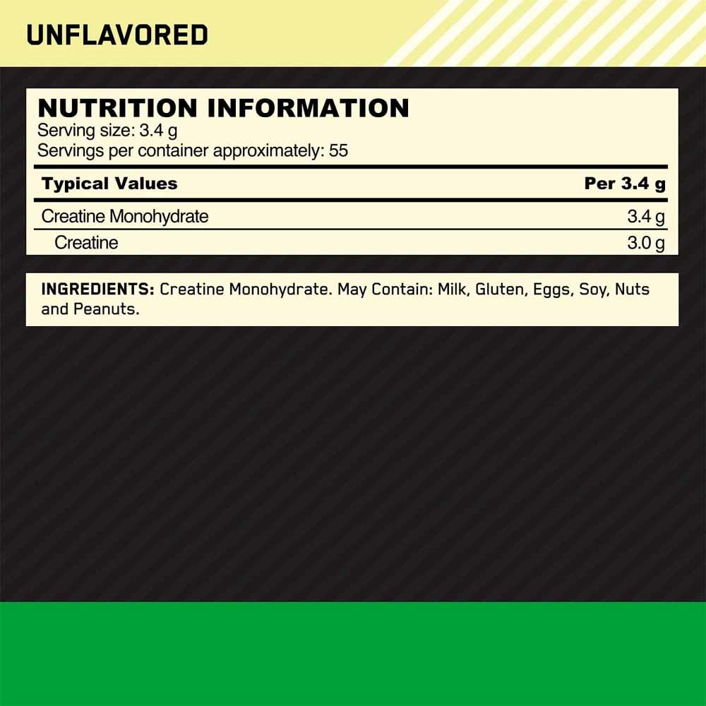 Optimum Nutrition Micronised Creatine Powder 55 Servings 187g