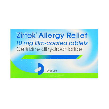 Zirtek Cetirizine 10mg Film Coated Tablets – provides targeted hayfever and allergy relief