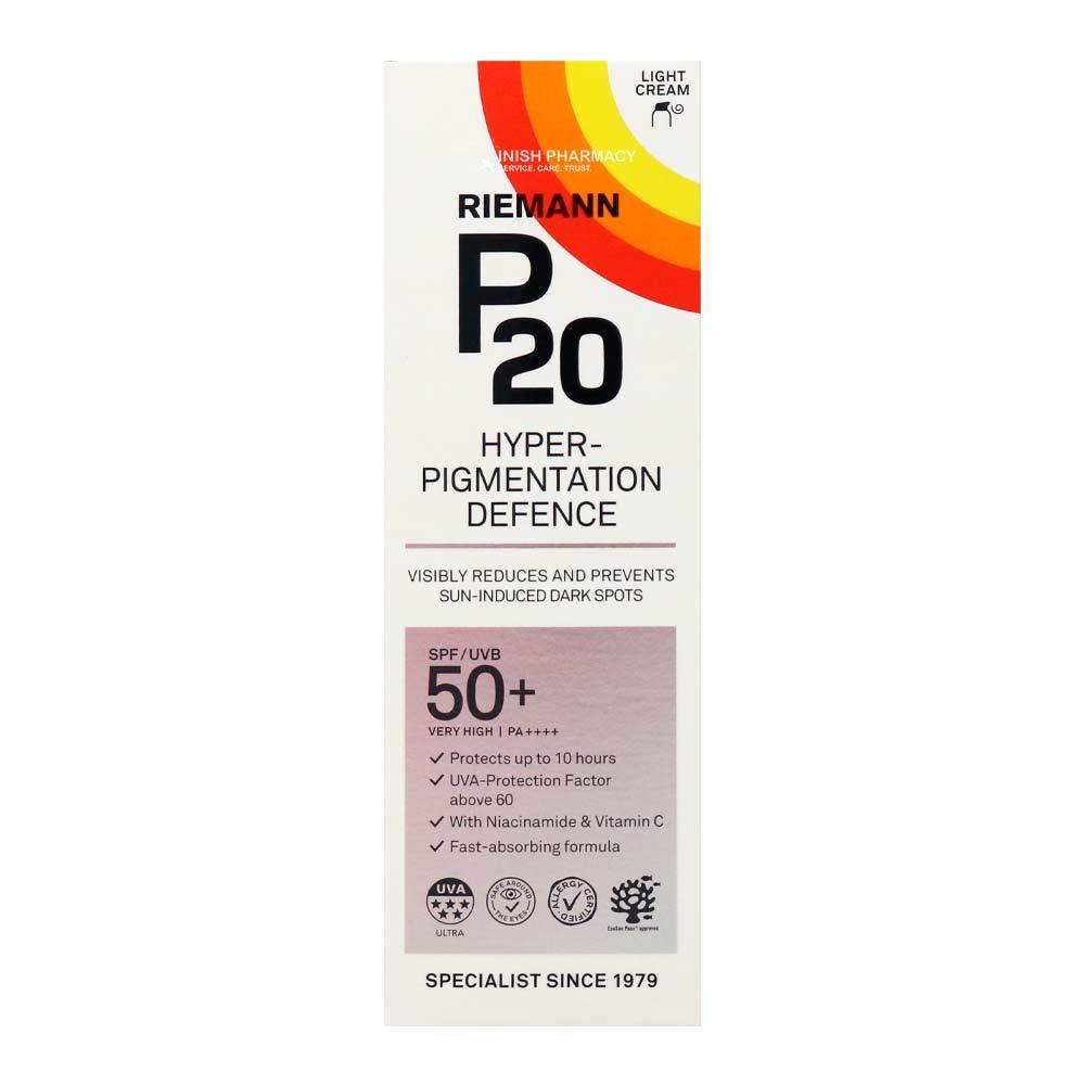 P20 Sun Protection Hyper Pigmentation Defence SPF50+ Face Light Cream 50g