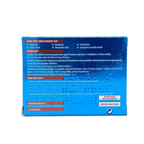 GSK Paracetamol 500mg Film Coated Tablets 24 Pack