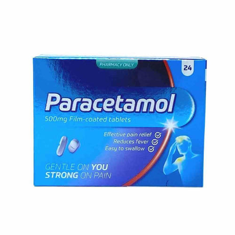 GSK Paracetamol 500mg Film Coated Tablets 24 Pack – provides effective pain relief