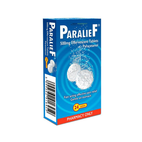 Paralief Paracetamol Effervescent Tablets 24 Pack – provides effective pain relief