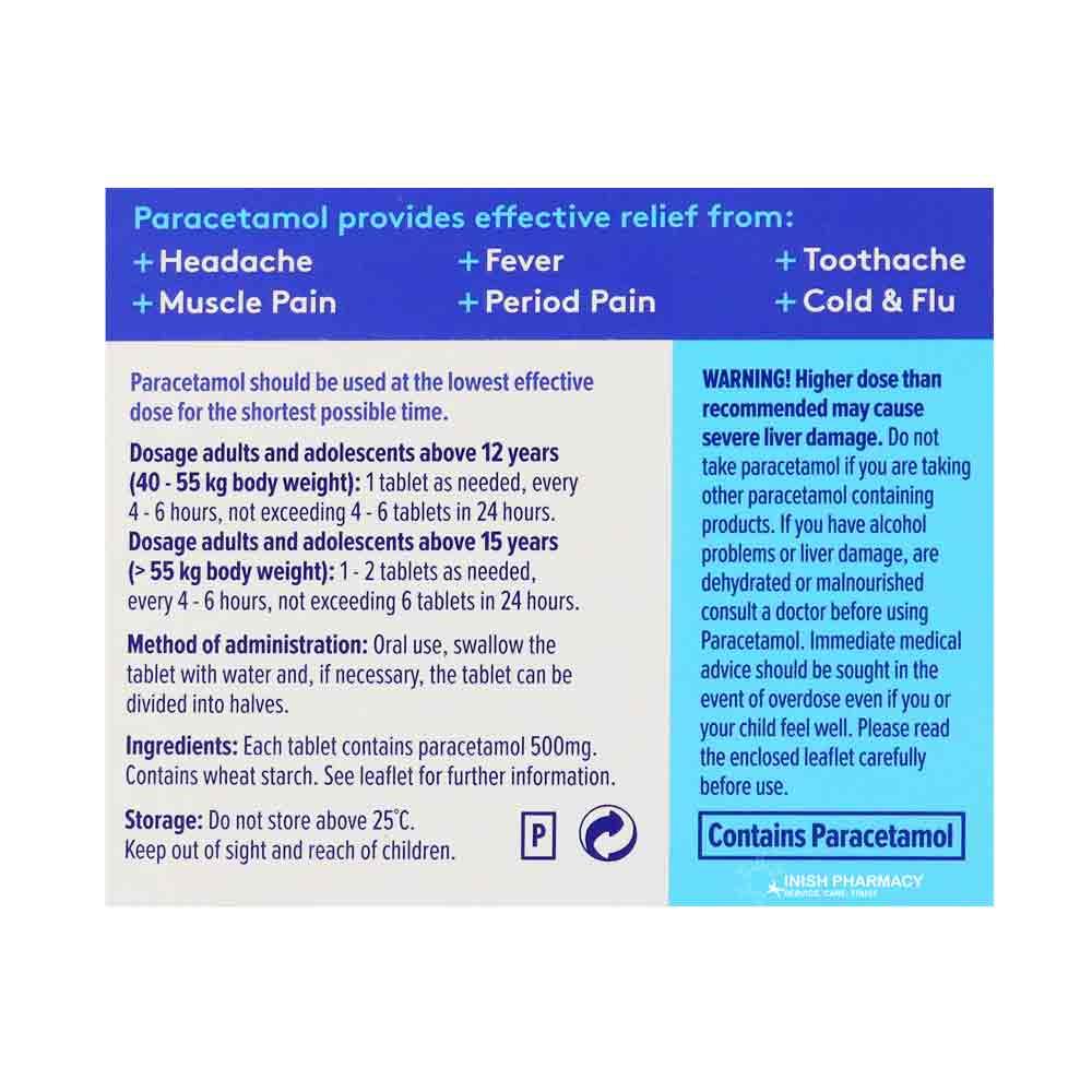 Paracetamol 500mg Pain Relief Tablets 24 Pack