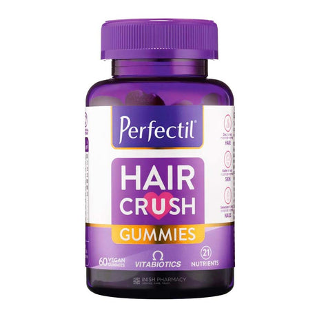 Vitabiotics Perfectil Hair Crush Gummies 60 Pack – with biotin and key nutrients for hair, skin and nails